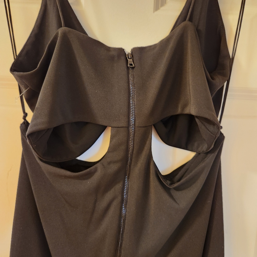ALICE + OLIVIA Havana Cutout Cady Mini Dress in Black Size 12 $289 - Picture 6 of 8